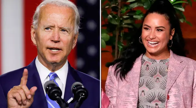 Demi Lovato celebra victoria de Joe Biden.