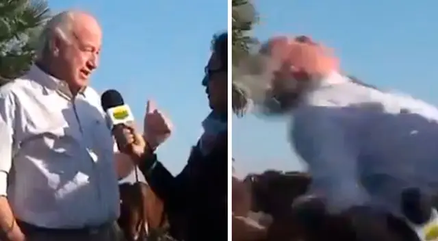 Veterinario es embestido por una vaca durante entrevista
