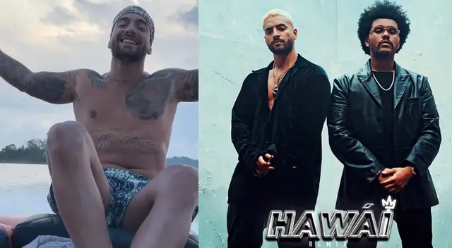 Maluma celebró en medio del mar el remix de ‘Hawaí’ junto a ‘The Weeknd’