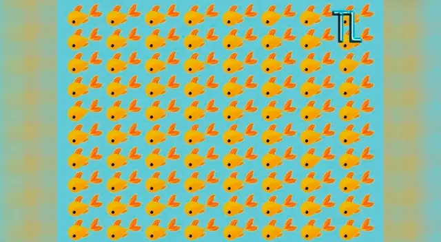 ¿Puedes encontrar a los cinco peces que son diferentes?