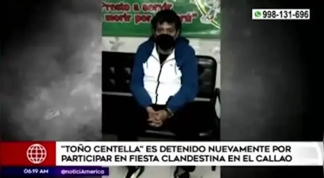 Policías de la comisaría de Dulanto en el Callao intervinieron el 'Privadito' donde participaba Toño Centella y detuvieron en total a cuatro personas.