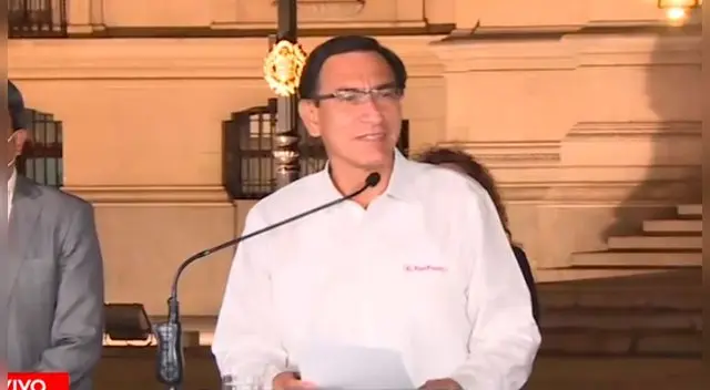 Martín Vizcarra se pronuncia por vacancia presidencial.