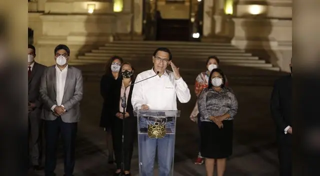 Martín Vizcarra se pronuncia por vacancia presidencial.