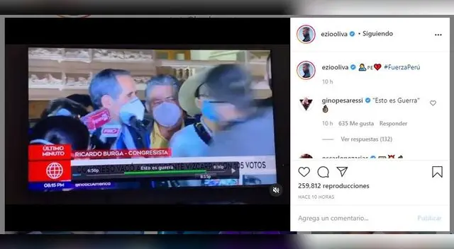 Ezio Oliva se pronunció sobre joven que agredió a congresista Ricardo Burga. Ezio Oliva se pronunció sobre joven que agredió a congresista Ricardo Burga.