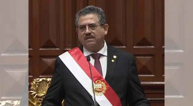 Manuel Merino en el Congreso.