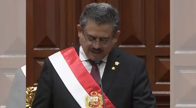 Manuel Merino en el Congreso.