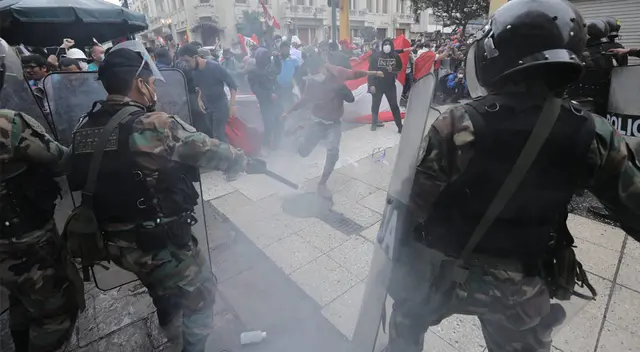 Disturbios en el Centro de Lima.
