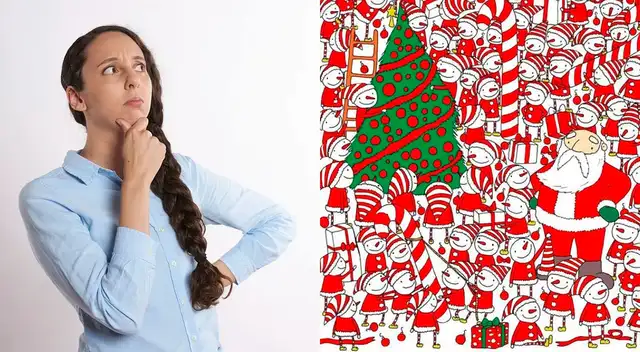 Reto viral: encuentra la gorra de Papá Noel.