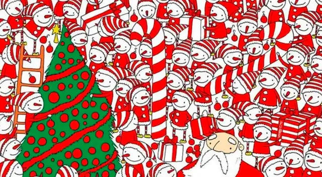 Reto viral: encuentra la gorra de Papá Noel.