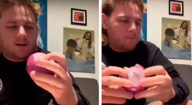 Hombre con coronavirus prueba sabores fuertes Hombre con coronavirus prueba sabores fuertes