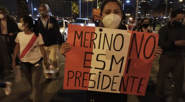 Protesta por vacancia contra Martín Vizcarra.