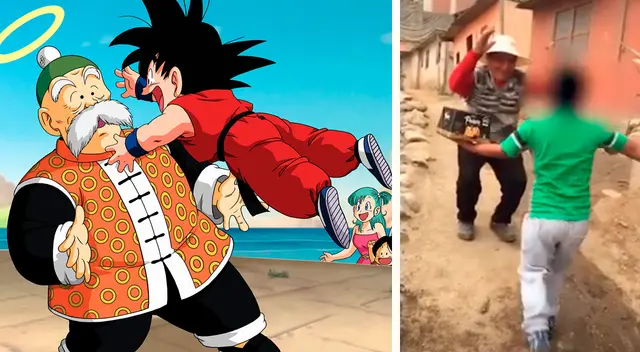 Niño recrea junto a su abuelo una emotiva escena de Dragon Ball Niño recrea junto a su abuelo una emotiva escena de Dragon Ball