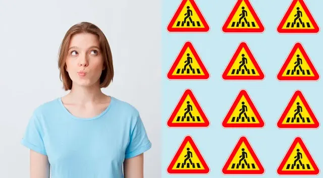 Reto viral: encuentra la señal de tráfico diferente. Reto viral: encuentra la señal de tráfico diferente.