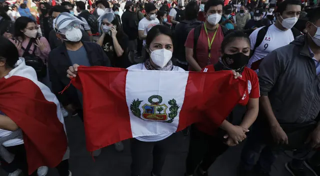 Protesta por vacancia contra Martín Vizcarra.