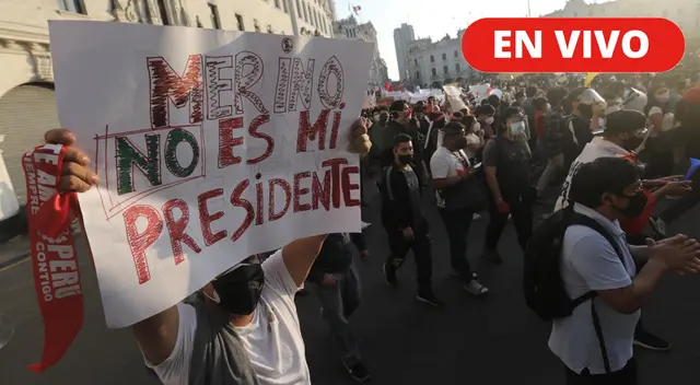 Protesta por vacancia contra Martín Vizcarra.