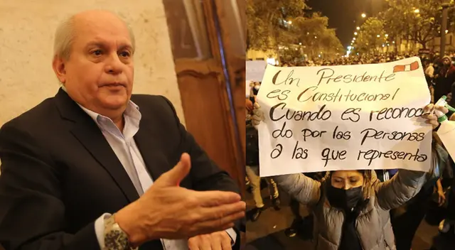 Pedro Cateriano a favor de la marcha.