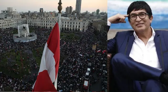 Fernando Armas se unió a la marcha que pide la salida de Manuel Merino de la presidencia del Perú.