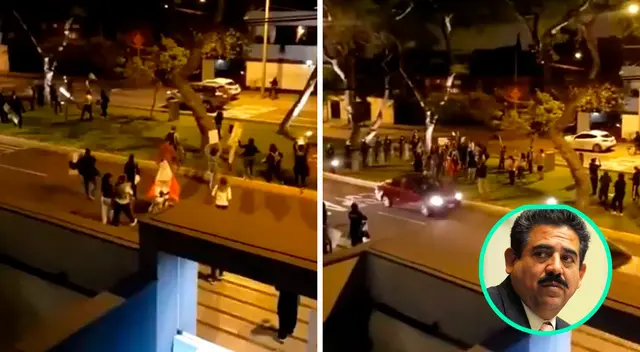 Por medio de cacerolazos, decenas de vecinos se acercaron a pocos metros de la vivienda de Manuel Merino rechazando su ingreso a Palacio de Gobierno. Por medio de cacerolazos, decenas de vecinos se acercaron a pocos metros de la vivienda de Manuel Merino rechazando su ingreso a Palacio de Gobierno.