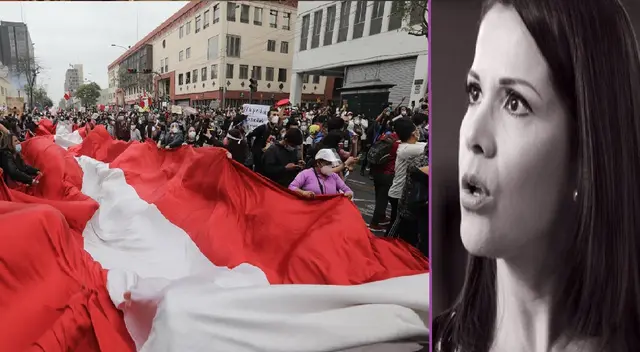 Mónica Sánchez se unió a la ola de protestas contra Manuel Merino.