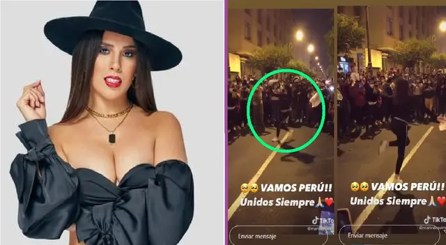 Yahaira Plasencia mostró en Instagram un fragmento de la marcha contra Manuel Merino al ritmo de marinera. Yahaira Plasencia mostró en Instagram un fragmento de la marcha contra Manuel Merino al ritmo de marinera.