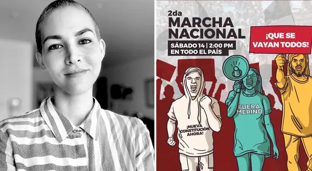 Anahí de Cárdenas apoya la segunda marcha en contra del golpe de Estado.