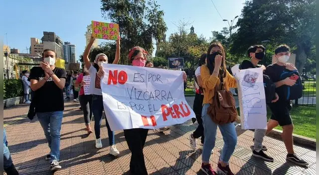 Protestas en contra de Manuel Merino en Miraflores Protestas en contra de Manuel Merino en Miraflores