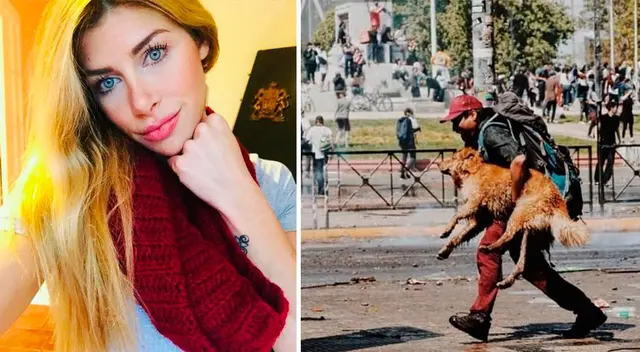 Xoana González se une a los peruanos en la marcha nacional.