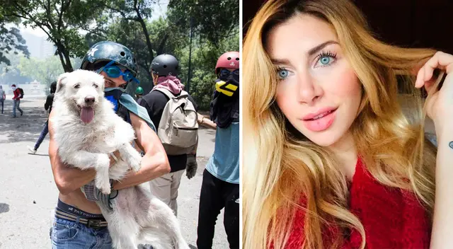 Xoana González se une a los peruanos en la marcha nacional.