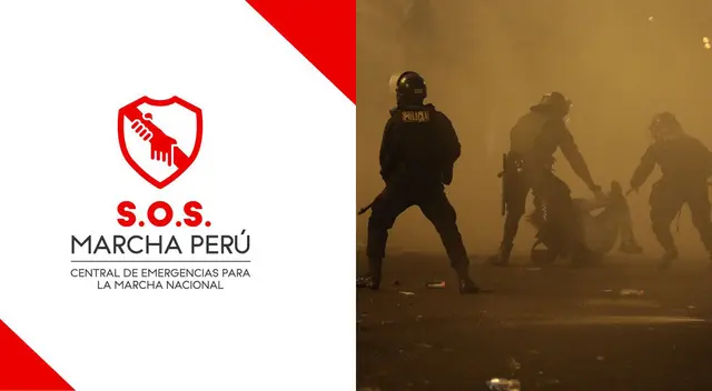 Centro de ayuda para manifestantes.