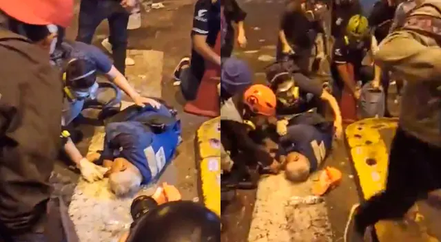 Primer herido en Plaza san Martín Primer herido en Plaza san Martín