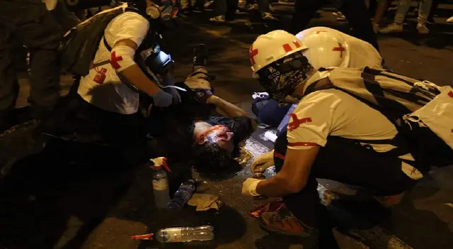 Reportan 102 heridos en la marcha pacífica de 14 de noviembre. Reportan 102 heridos en la marcha pacífica de 14 de noviembre.