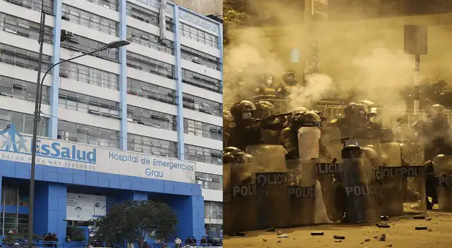 Los gases lacrimógenas afectaron a una bebé que tuvo ser trasladada al Hospital de Emergencias Grau