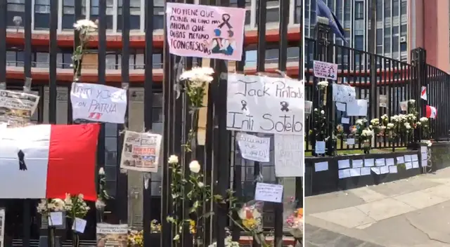 Arreglos florales en honor a jóvenes fallecidos durante protestas. Arreglos florales en honor a jóvenes fallecidos durante protestas.