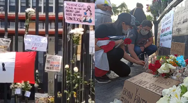 Arreglos florales en honor a jóvenes fallecidos durante protestas. Arreglos florales en honor a jóvenes fallecidos durante protestas.