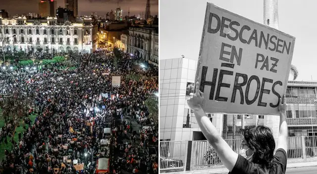 Manifestantes se dirigen a Plaza San Martín para vigilia.