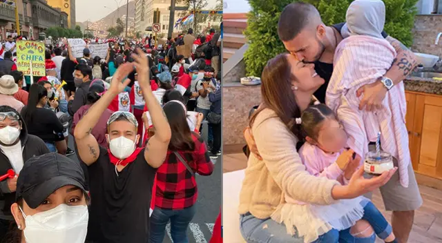 Karen Schwarz y Ezio Oliva tras marcha nacional: “Quiero que mis hijas tengan un futuro justo”