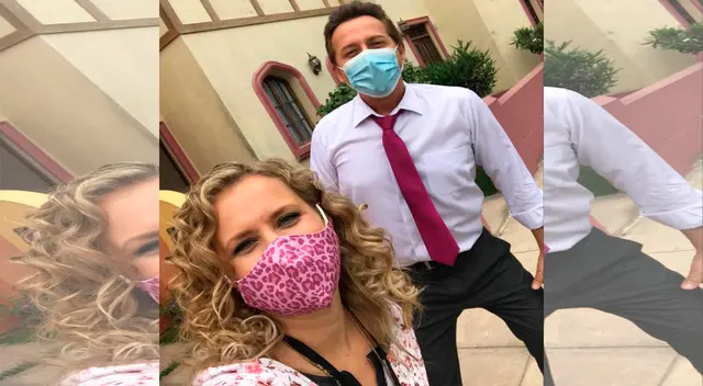 Emocionada por reencuentro con amigos. Emocionada por reencuentro con amigos.