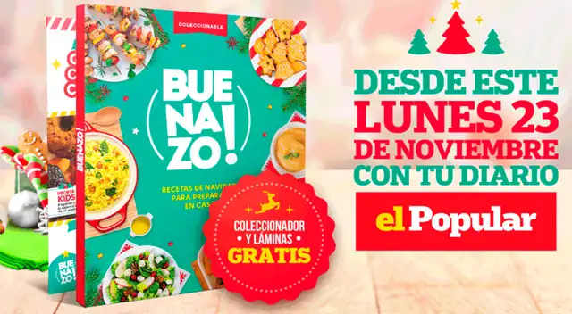 Nuevo coleccionable del diario El Popular “Buenazo”, para que cocines buenazo en esta Navidad.
