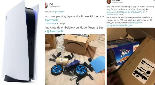 Clientes de Amazon pidieron en línea una consola de PlayStation 5 por el día de lanzamiento pero terminaron recibiendo artículos al azar. Ellos se quejaron en Twitter pidiendo la devolución de su dinero.