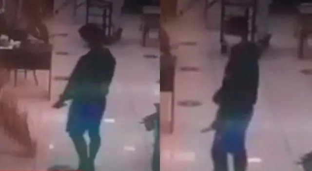 Ladrón es golpeado y atado a un poste