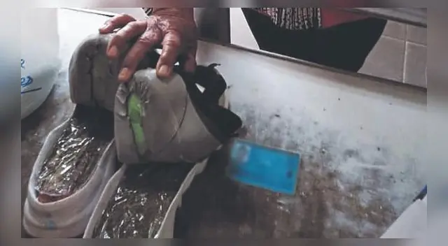 Abuela llevaba zapatillas con droga Abuela llevaba zapatillas con droga