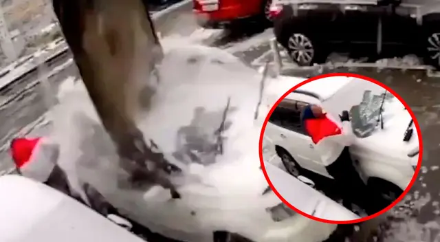 El joven de 27 años salvó de morir aplastado por una placa de concreto.