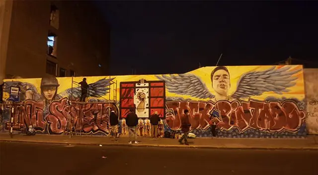 Destruyen grafiti de los héroes del Bicentenario. Destruyen grafiti de los héroes del Bicentenario.