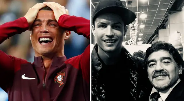 Cristiano Ronaldo sensible por la muerte de Diego Maradona.