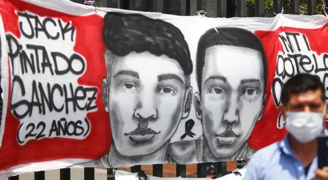 En horas de la madrugada un grupo de sujetos encapuchados destrozaron el mural de homenaje a Inti Sotelo y Bryan Pintado ubicado en los exteriores de la Corte Superior de Lima.