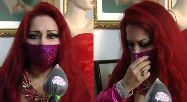 Monique Pardo llora tras recibir saludos de cumpleaños.