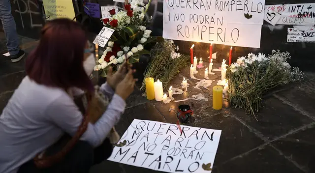 Reconstruyen mural en honor a Inti Sotelo y Bryan Pintado, víctimas de la represión policial.