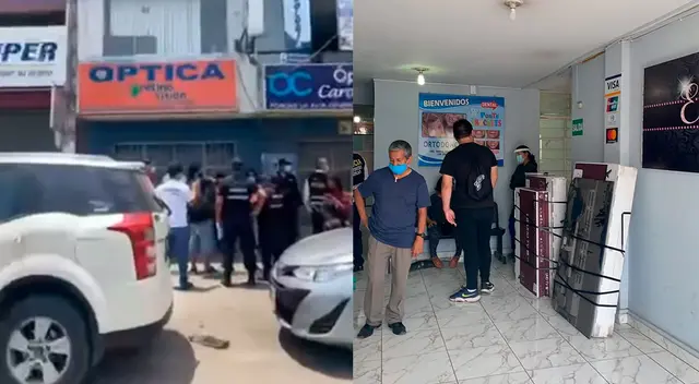 Delincuentes asaltan galería en Comas Delincuentes asaltan galería en Comas