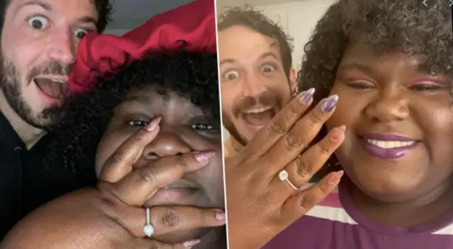 Gabby Sidibe, protagonista de Precious, anunció su compromiso con su pareja Brandon Frankel