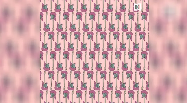 ¿Puedes ver las tres guitarras de juguete?